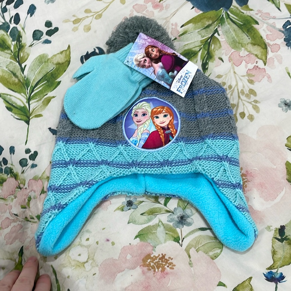 DISNEY FROZEN Knitted hat and Mittens